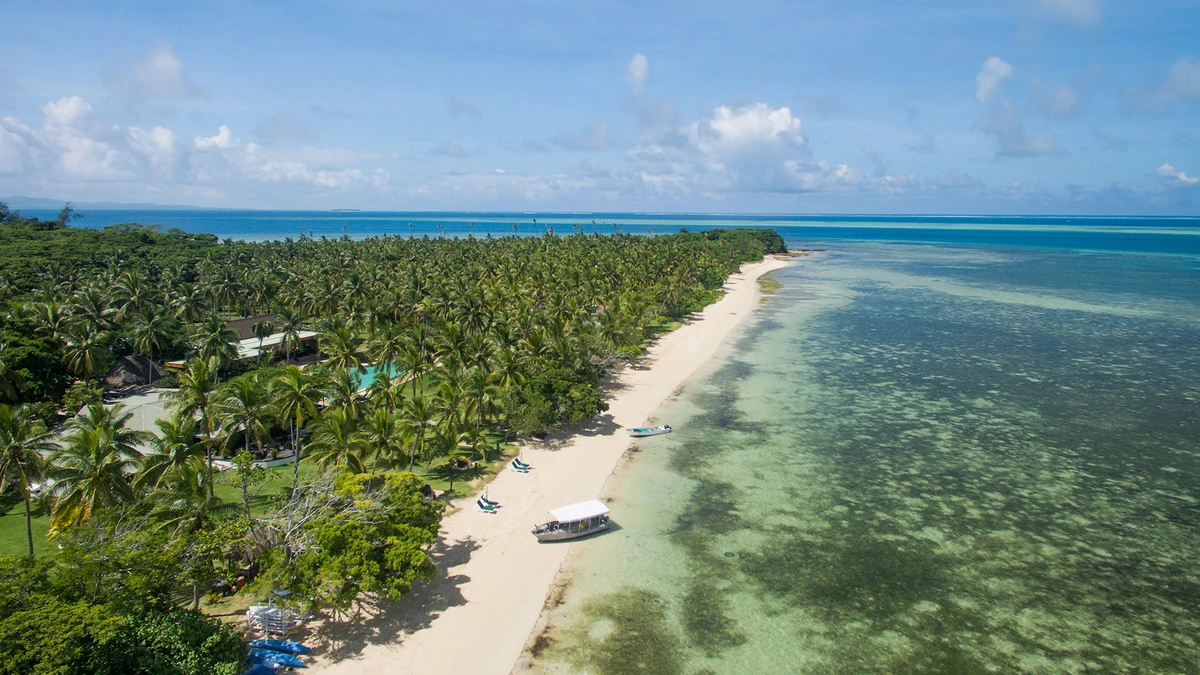 White sandy beaches