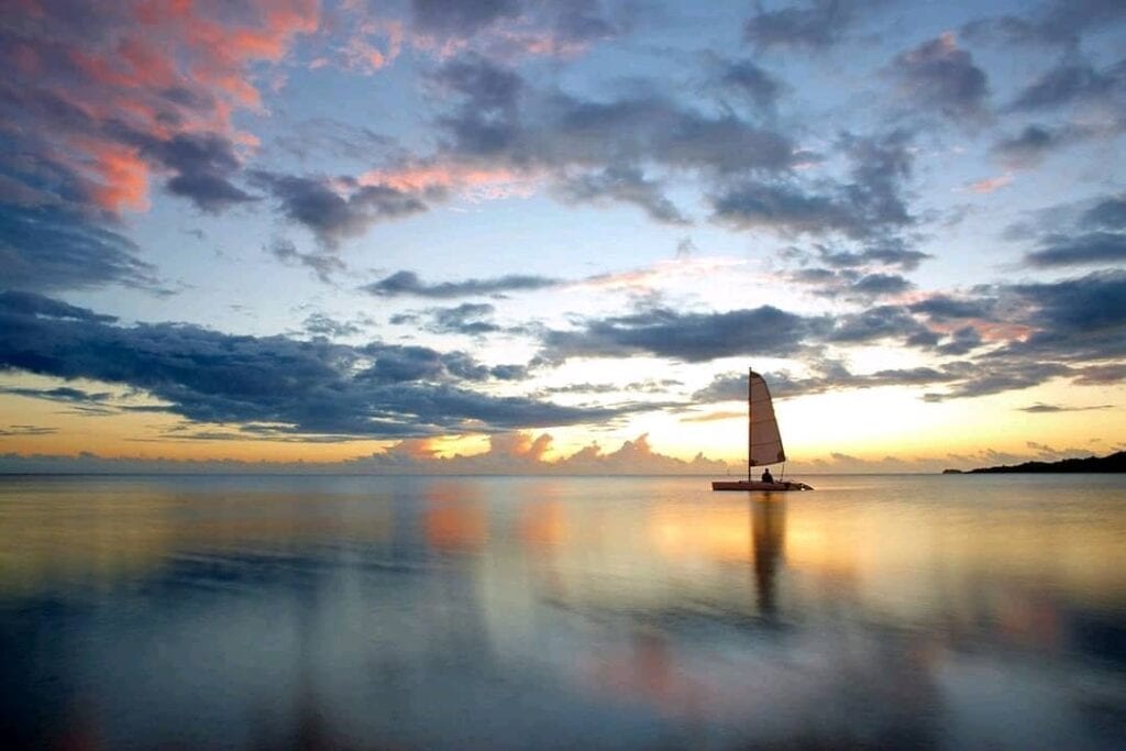 Sailing sunset